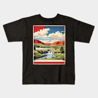 Yorkshire Sculpture Park Vintage Travel Tourism Poster Art Kids T-Shirt